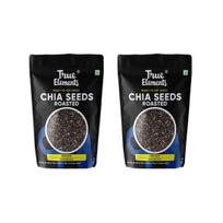 True Elements Skrudintos čija sėklos 125g * 2 - Čija sėklos valgymui, dietinis maistas black