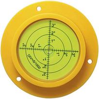 Apvalus gulsčiukas 90X17mm Didelio tikslumo apskritas spiritinis gulsčiukas su 3 montavimo skylėmis Matavimo prietaiso įrankis yellow