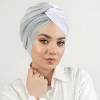 Ombre gradiento kaktos kryžminis turbanas moterims, lengvas elastinis galvos apdangalas su vidine hidžabo kepure, kasdieniam dėvėjimui, chemoterapijos pacientams