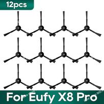 Suderinama su Eufy X8 Pro SES robotu siurbliu, dulkių maišeliais, priedais, pagrindiniu šoniniu šepetėliu, šluostės keitimu
