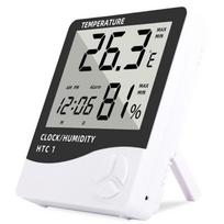 Electronic Thermometer Hygrometer Wall Mounted Desktop Temperature Humidity Detector with Time Date Alarm LED Display 1