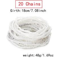 Beaded Bracelets Summer Beach Bohemia Hand Chains Handmade Colorful Seed Bead Stackable Bracelets Set for Women Elastic Stretch 18cm balta