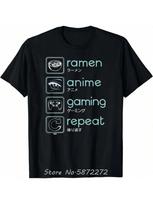 Wakeup Gaming Again, Ra Anime Gaming Restart T-Shirt Graphic  Clothing Tops Streetwear Cotton Short Sleeve Tshirt Tees S įvairiaspalvis