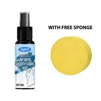 Anti Cling Spray for Clothes - Pet Hair Repellent Fabric Protector Waterproof Long-Lasting Static Remover for Clothing Furniture 30ml with sponge