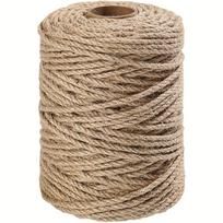 50-meter yellow jute rope, heavy-duty thickened jute rope, suitable for DIY handicrafts, gardening bundling,cat scratching posts