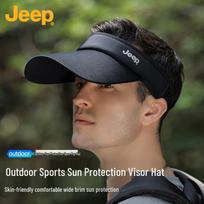 JEEP Men's Wide Brim UV Protection Cycling Sun Visor One Size