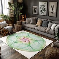 Tuniu Abstract Geometric Irregular Shape Area Rug for Living Room Bedroom Kitchen Mat 50x80cm