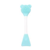 Silicone Facial Cleansing Brush Spatula 2-in-1 Blackhead Removal Deep Cleaning Exfoliator Scrub for Pore Facial Skin Care