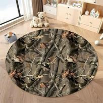 Free shipping! Rustic Forest-Inspired Round Rug for Cozy Spaces round carpet for home sofa bedroom, gift Diameter -60cm