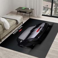 Knight Rider KITT Car Print Area Rug, Non-Slip Soft Floor Mat for Living Room Bedroom Retro TV Series Home Decor Carpet 60x90cm