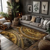 Tuniu Vintage Floral Rug Non Slip Area Rug for Living Room Bedroom Kitchen Floor Mat Decorative Home Decor 50x80cm