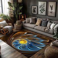 Tuniu Abstract Colorful Geometric Floor Carpet Rug Mat for Living Room Bedroom Home Decor 50x80cm