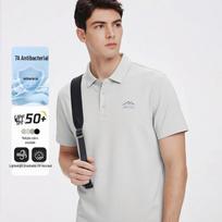 JEEP Men's UPF50+ Sun Protection Anti-bacterial Short Sleeve Polo Shirt XL