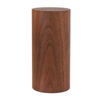 Vintage Dark Brown Cylinder High-end Black Walnut Wood Jewelry Display Stand Storage Column Photo Props Ring Earring Bracket 1Pc