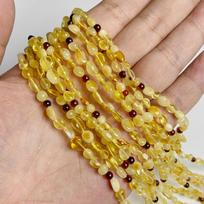 Natural Ambers Stone Bead Irregular Chip Oval Shape Crystal Geavel Bead For Jewelry Making DIY Bracelet Necklace Accessory 7.5 inches