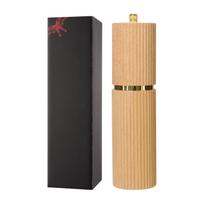 Manual Wooden Salt Pepper Grinder Handheld Sea Salt Spice Mill Adjustable Coarse Grinder for Kitchen Restaurant Barbecue Cooking One Size
