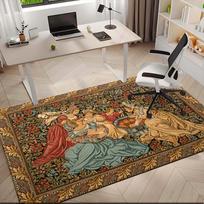 1pc Medieval period art court Carpet Rug for Living Room Bedroom Home Sofa Decoration,Kids play Non-slip Floor Mat 40x60cm( 15x23in )