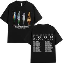 Imagine Dragons Loom World Tour T-shirt Men and Women Summer Cotton Clothing Short Sleeved Tee Streetwear S