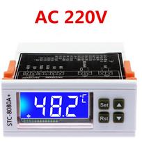 STC-8080A+ 12V 24V 220V Temperatūros reguliatorius Šaldymo kamera Šaldiklio valdiklis Šaldymo sistema Šalčio aliarmas Dvigubas jutiklis
