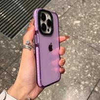 Luxury Transparent Shockproof Phone Case For iPhone 11 12 13 14 15 16 17 Pro Max 16 Plus 17 Air Clear Bumper Back Soft TPU Cover iPhone 16 Pro Max tamsiai mėlyna spalva