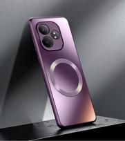 For OPPO Realme GT 6 6T Case Hard Matte Magnetic Wireless Charging MagSafe Protective Back Cover For Realme GT Neo 6Se GT6 Shell For Realme GT 6 violetinė