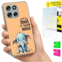 Etui Do Motorola Moto G56 Obudowa Foto Case Plecki Grafika Słonik + Szkło