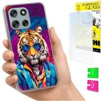 Etui Do Motorola Moto G56 Obudowa Foto Case Plecki Grafika Tygrys + Szkło
