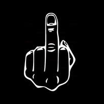 Automobilio lipdukai Personalizuoti Vidurinio piršto vinilo grafika Automobilio lipdukai Motociklo aksesuarai Šalmas Nešiojamas kompiuteris Dekoratyviniai lipdukai PVC Longest side  17cm