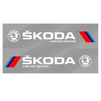 2 vnt. Automobilio 3D lipdukai Auto šoninės kėbulo sportiniai lipdukai Decals Automobilio priedai Skoda Octavia Superb Rapid Kodiaq Karoq Fabia Kamiq Roomster Citigo balta