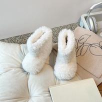 Children Fur Boots Winter Soft Warm Velvet Shoes For Kids Fashion Boys Girls Short Flat Ankle Boots White, Coffee 25 smėlis
