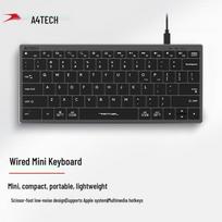 A4TECH FX51 Wired Silent 78-Key Scissor-Switch Mini Keyboard