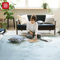 Rich Home Glossy Coral Fleece Anti-Slip Bedside Rug