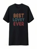 Lovey T Shirt Best Ever Ideas For Grandma To Be Tee Mothers Day Vintage Washed Homme Fashion Unisex Stretched Streetwear S įvairiaspalvis