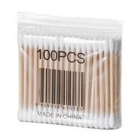 100/1000pcs Double Head Wood Cotton Swab Nose Ears Cleaning Women Makeup Tools Lipstik Cotton Buds Tip Sticks Bastoncillos Oidos