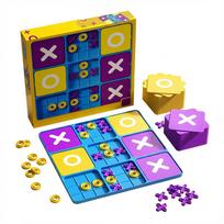 Fun Tic-Tac-Toe Family Interactive Educational Tabletop Game for Developing Thinking, Logic and Adaptation Skills 23*23*3cm violetinė