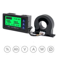 12V 24V 36V 48V Battery Monitor Hall Coulomb Meter DC8-100V 100A 200A 300A 400A Lifepo4 Lead-acid Li-ion Lithium Capacity Power 100A