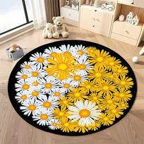 Free shipping! Floral Yin Yang Round Rug for Living Room Decor round carpet for home sofa bedroom, gift Diameter -60cm