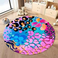 Free shipping! Vibrant Abstract Circle Rug for Modern Rooms round carpet for home sofa bedroom, gift Diameter -60cm