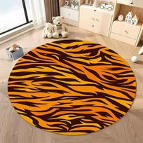 Free shipping! Vibrant Tiger Stripe Rug for Bold Living Spaces round carpet for home sofa bedroom, gift Diameter -60cm