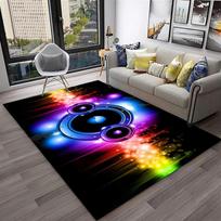 3D Retro Vinyl Record Music Art Carpet Rug for Home Living Room Bedroom Sofa Doormat Decor,Kid Play Area Rug Non-slip Floor Mat 40cm x 60cm