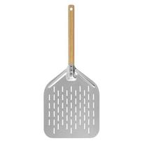 12 Inch Pizza Shovel Metal Non-Stick Pizza Peel with Wood Handle Transfer Tray for Homemade Baking Pizza Cake Bread Pizzas Tools (as the picture,12")