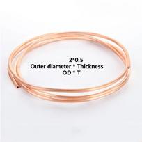 2m T2 Red Copper coil 2/3/4/5/6/8/10/12/14/16mm Copper tube Air Conditioning Copper Pipe Soft  Tube 99.9% T2 Copper DIY Cooling