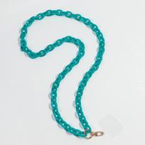 120cm Bevel Acrylic Link Chain Mobile Phone Strap New Cellphone Cases Chains Lanyard Necklace Accessories Women Girls Jewelry 120cm ežero žalia spalva