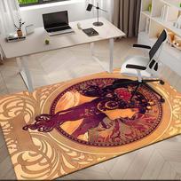 1pc Alphonse Mucha and William Morris Carpet Rug for Living Room Bedroom Home Sofa Decoration,Kids play Non-slip Floor Mat 40x60cm( 15x23in )