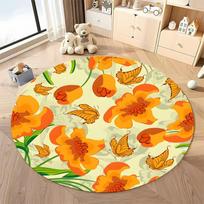 Free shipping Colorful Floral Round Rug for Bright Living Rooms round carpet for home sofa bedroom,gift Diameter -60cm