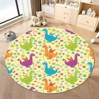 Free shipping Colorful Dinosaur Design Rug for Playrooms and Nurseries round carpet for home sofa bedroom,gift Diameter -60cm