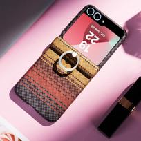 For Samsung Galaxy Z Flip 7 FE Case Hard Ring carbon fiber Magnetic Wireless Charging Protective Back Cover For Z Flip 6 5 Shell Galaxy Z Flip7 FE