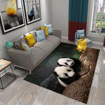 3D Cute Panda Carpet Rug for Living Room Bedroom Sofa Doormat Kitchen Bathroom Entrance Decoration Non-slip Floor Mat Home Decor 40x60cm 16x24 inch