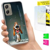 Etui Do Motorola Moto G06 / G06 Power Obudowa Case Plecki Piesek + Szkło