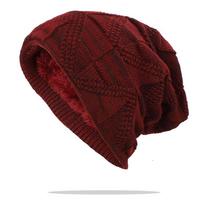 Suaugusių vyrų žieminė šilta kepurė moterims, unisex, nauja vilnonė, megzta, kasdieniška, beanie tipo, skullie tipo, firminė, lauko, medvilninė kepurė HT138 56-62 cm (elastic )